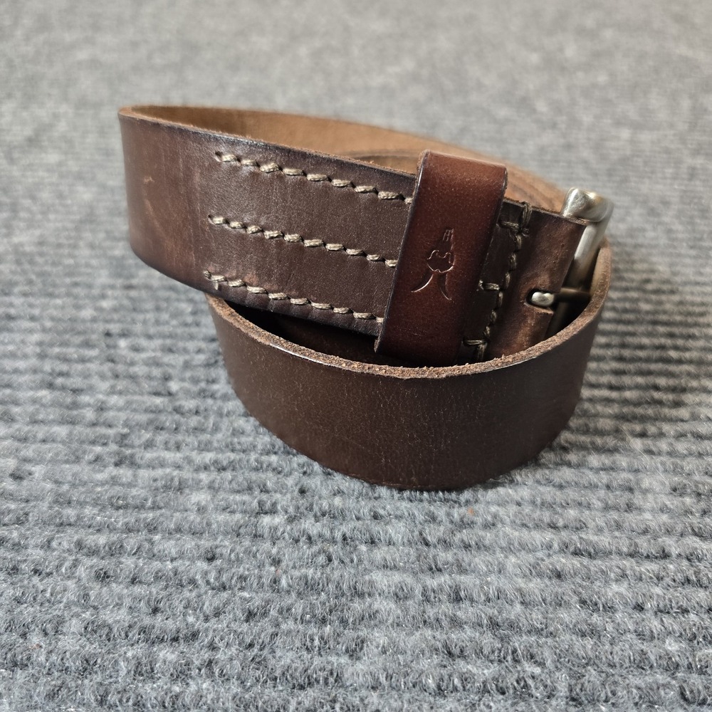 All Saints AllSaints Men's Leather Belt Brown Size 44